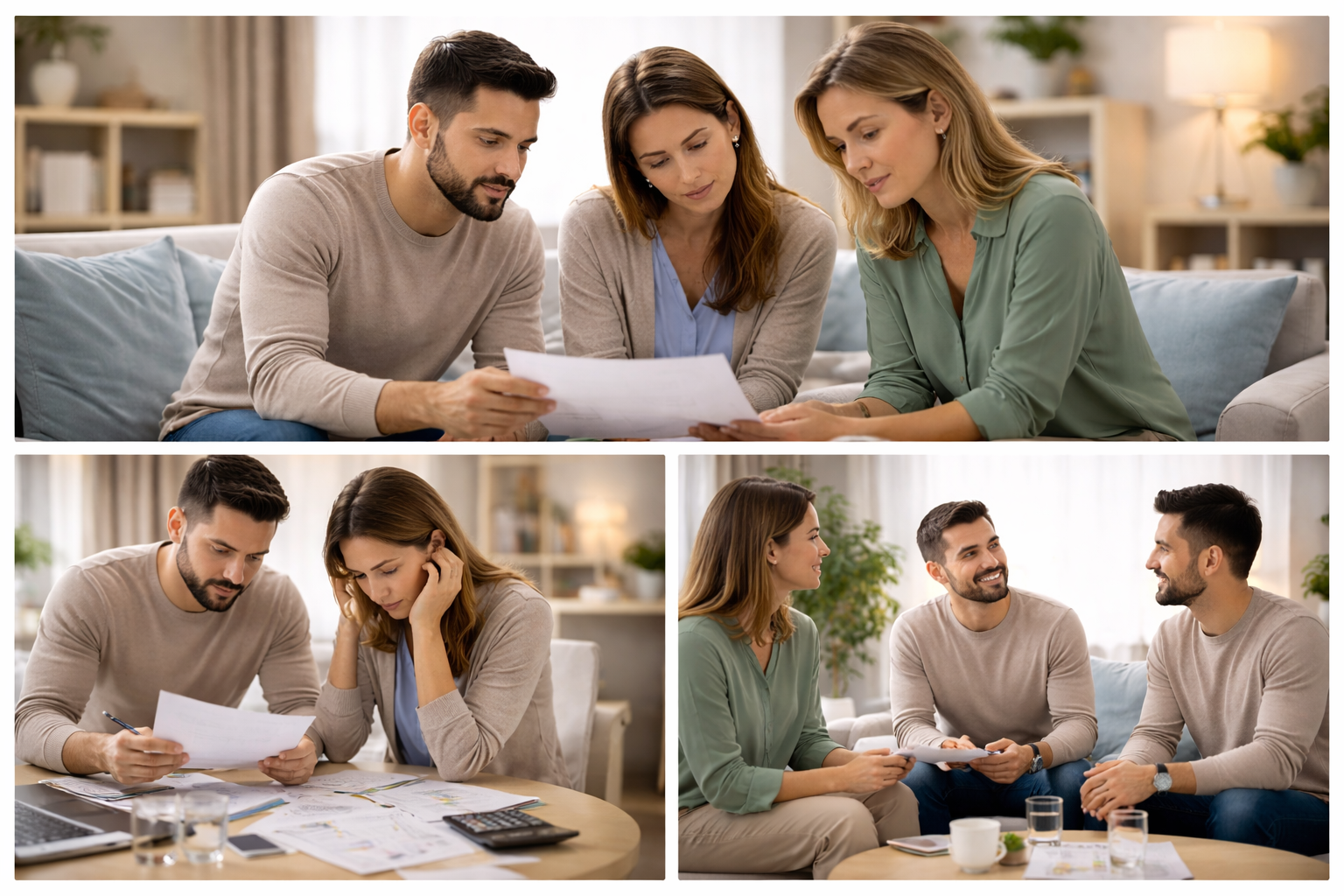A legal mediation meeting taking place in a modern office